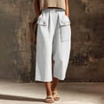 thumbnail image 7 of Luvrsol Capris for Women with Pockets Wide Leg Buttery Soft Stretch Casual Lounge Cropped Trousers S-2XL, 7 of 7