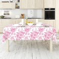 thumbnail image 4 of Pink Flower Tablecloth Rectangle Floral Fabric Table Cloth Washable Wildflower Table Cover for Picnic Dinner Table Decoration, 60 x 102 Inch, 4 of 6