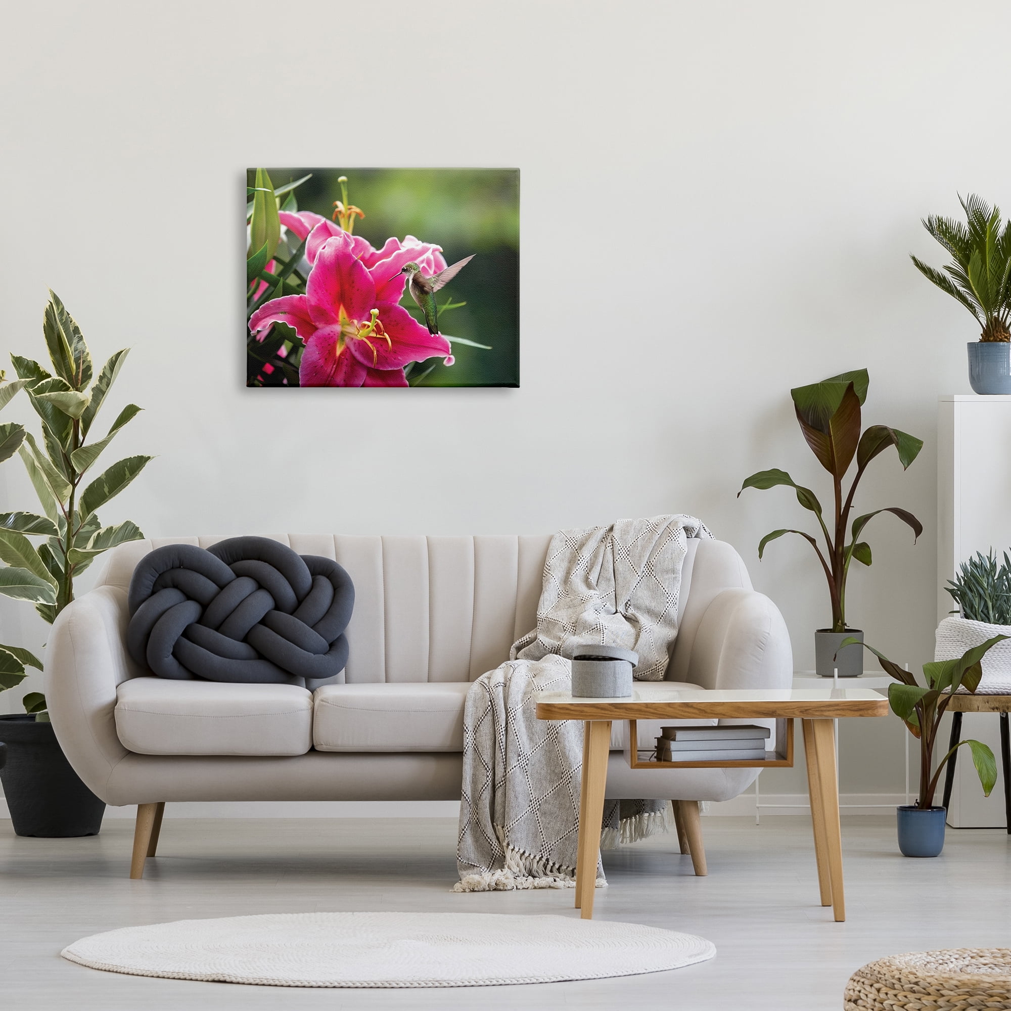 Stupell Industries Hummingbird with Hibiscus Animals & Insects Photography Gallery Wrapped Canvas Print Wall Art, 30 x 24