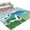 Blue, variant on Hallway Runner Rug 2'x6', Teal Brown Mountain Kitchen Runner Rugs Non-Slip Carpet Mats, Farmhouse Cherry Blossoms Cranes Bedside Rugs Runners Washable Floor Carpet for Bathroom Laundry Room