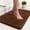 Brown, variant on Ultra Soft Shaggy Brown Bath Mat 16x24 Inch, Absorbent Quick Dry Plush Floor Rug Non-Slip Backing for Bathroom Bedroom Kitchen Home Decor