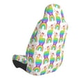 thumbnail image 4 of Lsque Rainbow Llama Pattern Car Seat Covers for Front Seats , Waterproof Seat Covers for Cars, Sporty Front Seat Covers,Car Seat Cover Protector Front Seats, 4 of 5