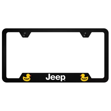 Jeep Grille Ducks Polycarbonate Notched License Plate Frame Official Licensed
