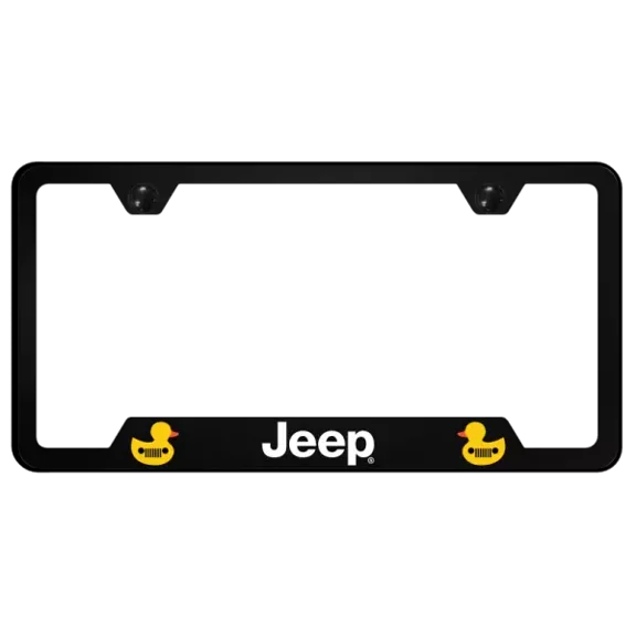 Jeep Grille Ducks Polycarbonate Notched License Plate Frame Official Licensed