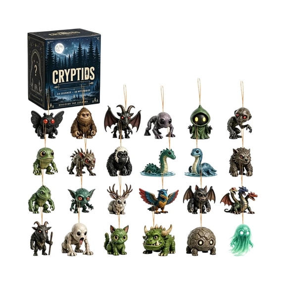 Clearance! 2026 Cryptids Advent Calendar, 24 Days Christmas Countdown with Unique Legendary Monster Figurines, Spooky Holiday Gifts for Folklore & Cryptid Lovers