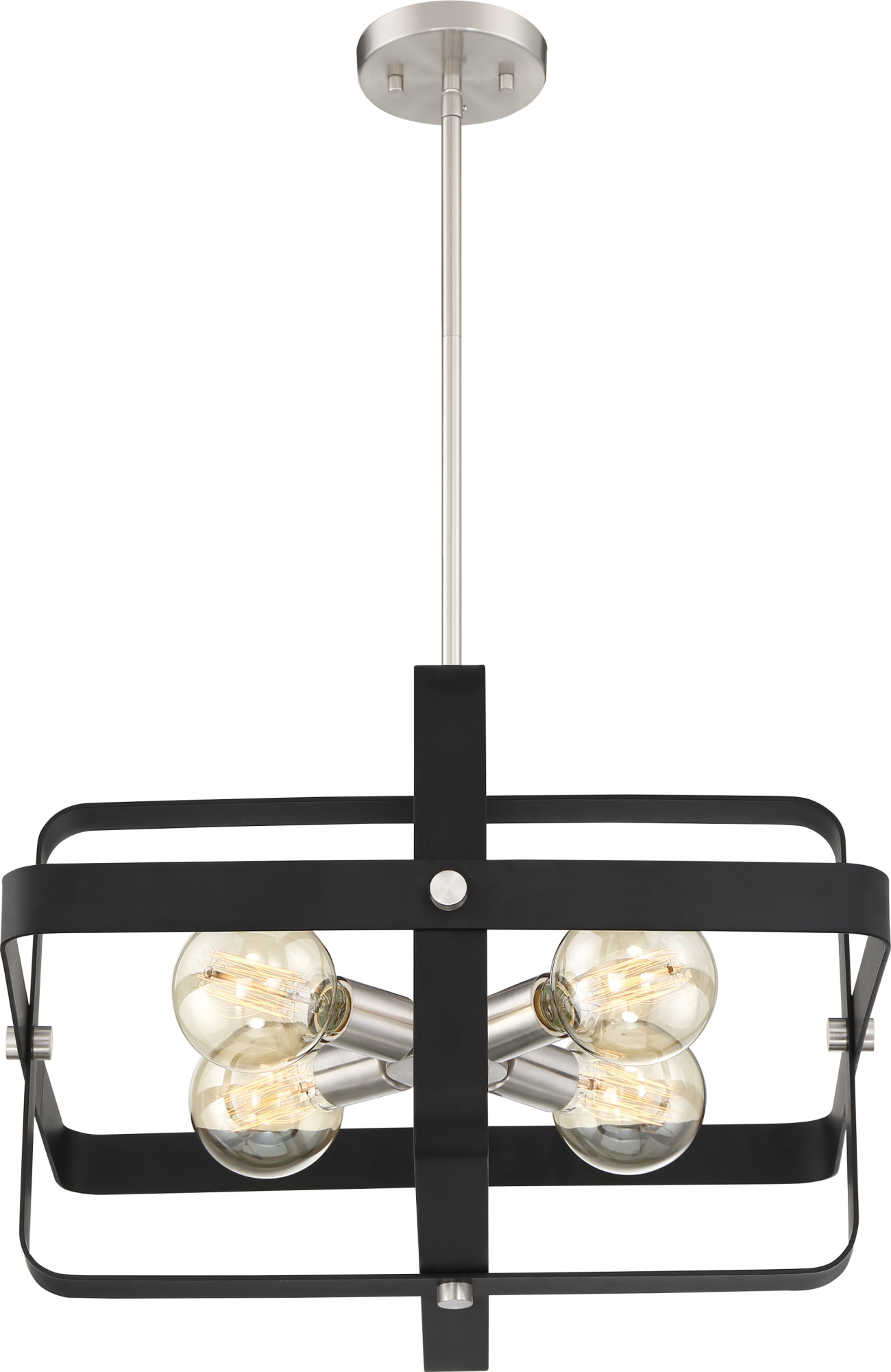 60/6722-Nuvo Lighting-Prana-4 Light Pendant-20 Inches Wide by 12 Inches High-White Finish - image 5 of 7