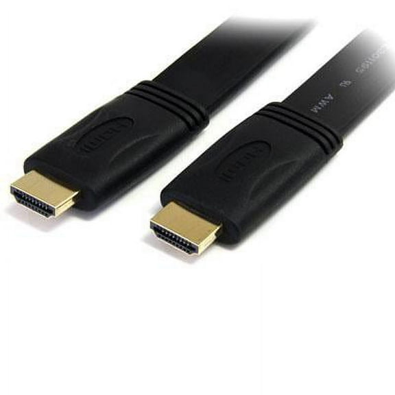 StarTech.com HDMIMM15FL Black Flat High Speed HDMI Cable with Ethernet Male to Male