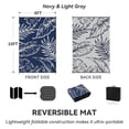 thumbnail image 6 of SIXHOME Outdoor Rug Carpet 8'x10' Waterproof Reversible Patio Rug Portable Tropical Indoor Outdoor Rug Plastic Straw Rug for RV Camping Garden Picnic Deck Backyard Modern Porch Decor Blue and Gray, 6 of 6