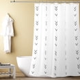 thumbnail image 2 of Shaina Arrow Boho Shower Curtain 72 x 72 - Abstract Black and White Minimalist Design - Waterproof Fabric - for any Modern Tribal Boho Bathroom - Shower Curtain Boho Hooks Included, 2 of 3