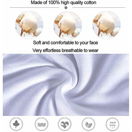 5 Pack Face Covering, Mouth Covering Unisex Black Dust Cotton, Washable Reusable Cotton Fabric Dust Covering【US in Stock】(Black)