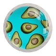 thumbnail image 1 of 4 Pcs Recipe Avocado Knobs for Kitchen Cabinet Cupboard Dresser Bookcase Drawer Pulls Handles Round Home Decor, 1 of 8