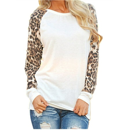 Comfy Hoodie Set - Women's Fashion Leopard Print Chiffon Long Sleeve Comfy Blouses
