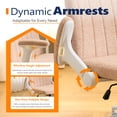 thumbnail image 6 of Ktaxon Office Chair with Chenille Fleece Upholstery, Flip-Top Armrest Desk Chair on Metal Star Base, Adjustable Height & Quiet Casters for Home Study Orange, 6 of 7