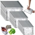 thumbnail image 1 of 30 Pcs Sacs de Rangement Refermables en Papier D\'aluminium Réutilisables, Nouvelles Pochettes à Fermeture Éclair sous Vide 2026 pour Aliments, Sacs Refermables en Feuille Autoportants avec Étiquette et Verrou à Glissière pour Légumes Fruits Viande, 1 of 13
