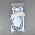 thumbnail image 2 of Ambesonne Vintage Bedding Set 4 Pcs, Floral Circle Illustration, Queen, Blue, 2 of 3