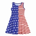 thumbnail image 5 of Benylion 4th of July Dresses Toddler Girl American Flag Tank Dress Summer Sleeveless Dresses for 7-8 Years, 5 of 6