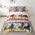 thumbnail image 2 of Castle Fairy Adults Farm Horse Bedding Comforter Set,Boho Aztec Full Bedding Set, 2 of 8