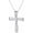 White Gold, variant on FANCIME 925 Sterling Silver Cubic Zirconia CZ Infinity Twist Open Loop Cross Pendant Necklace for Women, White Gold Plated with 18" Chain