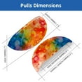 thumbnail image 2 of PhooArto 6 Pcs Cup Drawer Pulls, Watercolor Colorful Bubbles Shell Shape Handles Cabinet Knobs for Dresser Cupboard Closet Wardrobe with Screws, 2 of 7