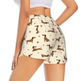 thumbnail image 3 of Goofa Heart Dachshund Printed Women 2 in 1 Running Shorts,Quick Dry Athletic Workout Shorts,High Waisted Athletic Shorts with Liner Pockets-Medium, 3 of 9