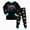 boy outfits-Black, variant on Toddler Boy Clothes Outfits 2Pcs Long Sleeve Print Round Neck Sweatshirt Top Sweatpants Casual Fall Winter Set(Blue,2-3 Y)
