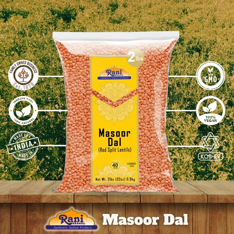 Rani Brand Masoor Dal, Split Red Lentils, 32oz, Kosher, Vegan