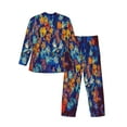 thumbnail image 2 of Bingfone Men'S Pajama Set 2 Piece Loungewear Pjs, Long Sleeve With Pajama Pants-Colorful Fall Leaves, 2 of 9