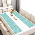 thumbnail image 2 of Turquoise Daisy Flower Floral Pattern Summer Placemats Table Placemats Set Of 6-Linen Kitchen Washable Placemats Table Mats 11.8"x17.7" Non-Slip Heat Resistant, 2 of 5