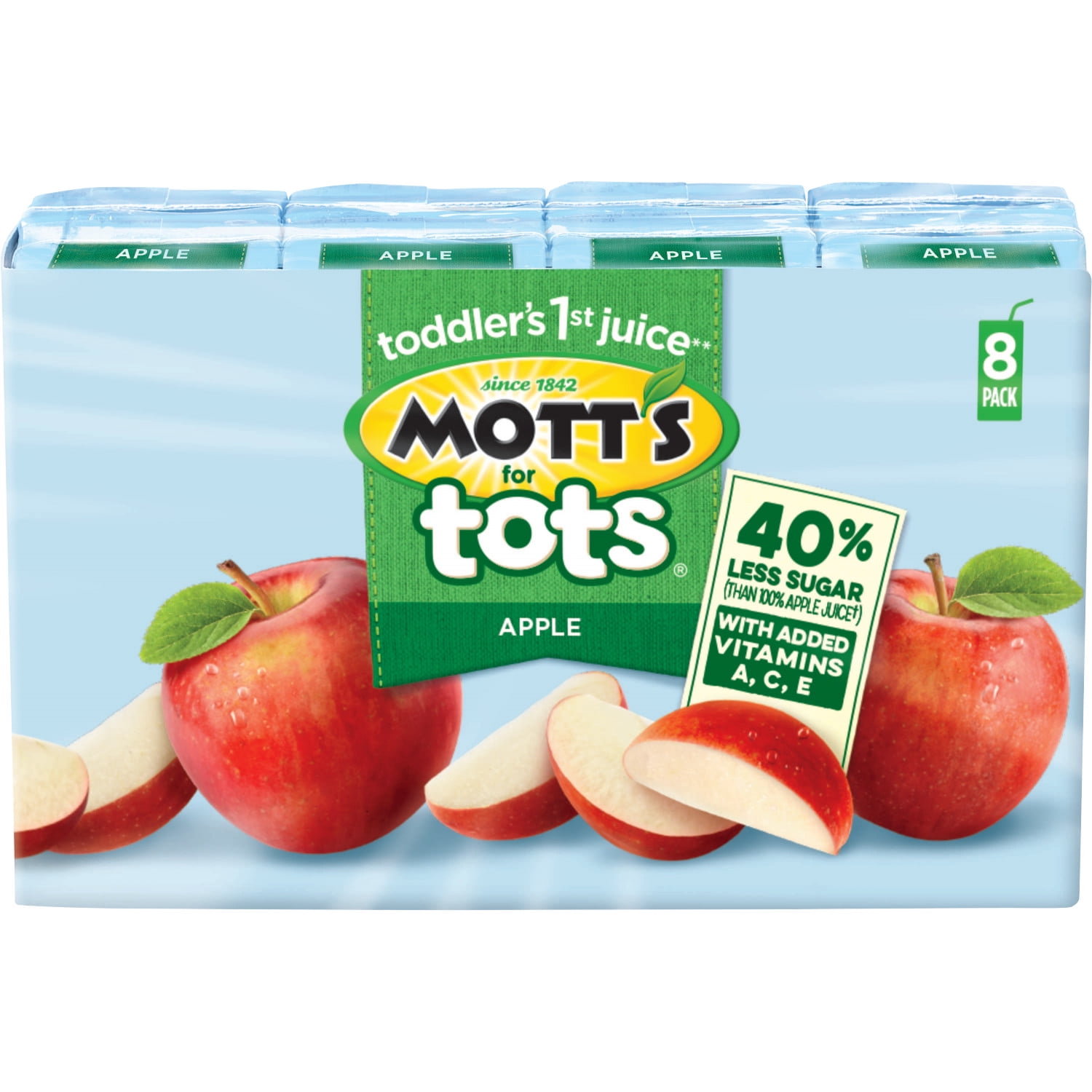 Mott's for Tots Apple Juice Drink, 6.75 Fl Oz Boxes, 8 Count