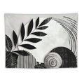 thumbnail image 5 of ONETECH  Abstract Black Boho Mid Century Tapestry Modern Aesthetic Minimalist Wall Hanging Sun Leaves Pink Arch Neutral Contemporary Geometric Home Decor Art for Living Room Bedroom Dorm, 5 of 6