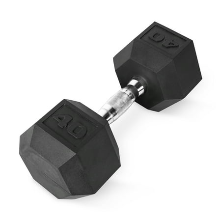 CAP Barbell  40lb Rubber Hex Dumbbell  Single