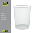 thumbnail image 5 of Smart Design Steel Metal Mesh Waste Basket - 11.75 x 13.75 inch -White, 5 of 5