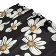 thumbnail image 3 of White Daisies Black Background Shower Curtain Liner 66x72 Inch Waterproof Shower Curtains Decorative Bathroom with 12 Pack Hooks, 3 of 5