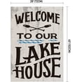 thumbnail image 2 of Welcome to Our Lake House Large House Flag Vertical Double Sided 28 x 40 Inch Summer Burlap Yard Outdoor Decor, 2 of 4