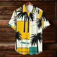 thumbnail image 4 of Stamzod Funny Hawaiian Shirts for Men Tropical Print Short Sleeve Button Down Shirt Vacation Summer Beach Shirts for Men Yellow U L, 4 of 9