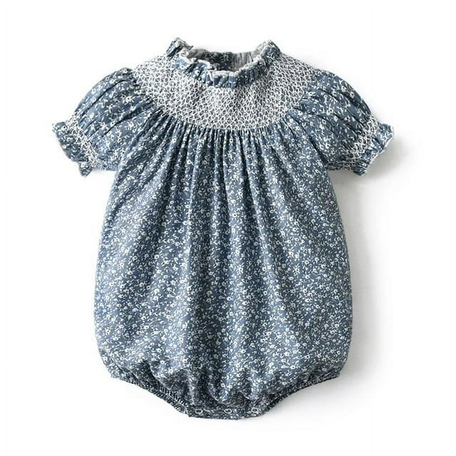 2023 Boutique Children Kids Mathcing Clothes Brother Sister Baby Holiday Outfits Girls Smocking Dress Skirts Baby Rompers