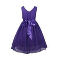 thumbnail image 3 of TSSOE Kids Girls Chiffon Flower Girl Dresses Wedding Bridesmaid Dress Formal Ball Gowns Summer Party Purple 8, 3 of 7