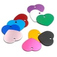 thumbnail image 4 of Colgante de aluminio con forma de corazón, 20 piezas personalizado, grabado láser, placa de identificación, etiqueta de regalo de Metal, accesorios para llavero, 4 of 4