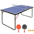 thumbnail image 1 of Table de Tennis Pliable de 4,5 Pi, Table de Ping-Pong Adaptée avec Filet et 2 Balles de Tennis de Table, Facile à Ranger, 1 of 7