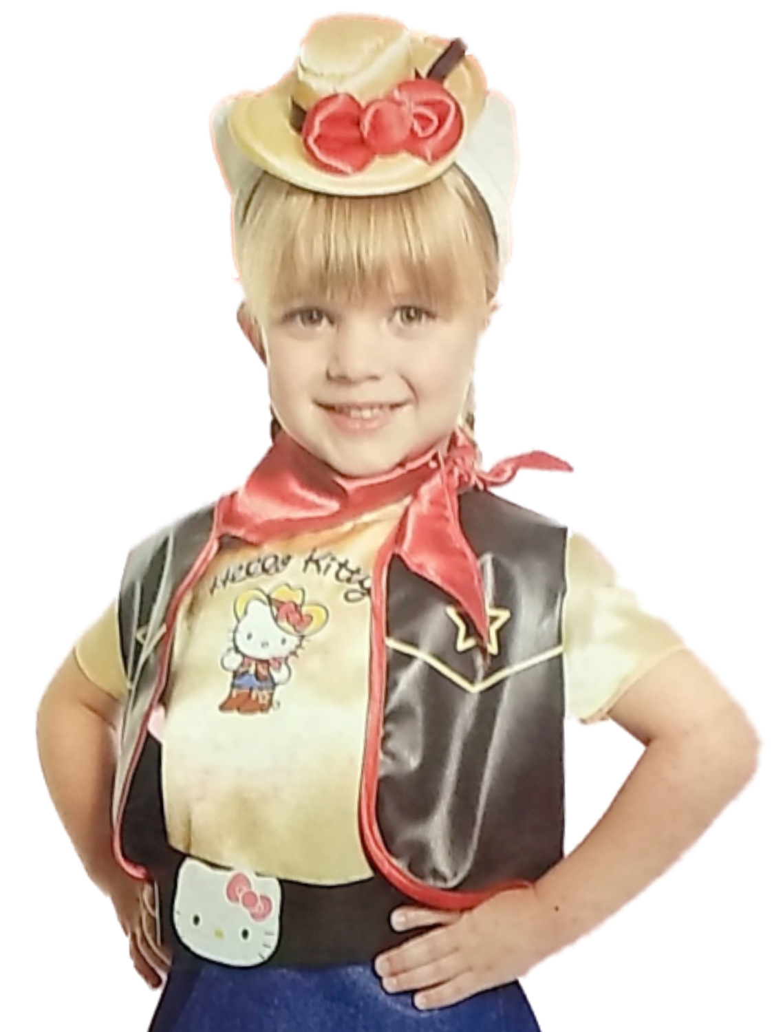 Toddler Girls Cowgirl Hello Kitty Dress Halloween Costume 1T/2T