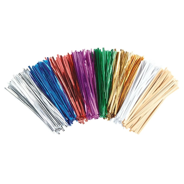 Metallic Twist Ties (6") Assorted Pack of 1,000