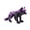 Purple, variant on 3D printed little wolf integrated model with tail and head joints, movable ornaments, gifts, home desktop decorations