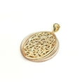 thumbnail image 6 of New 14k yellow gold oval filigree pendant hand engraved gift fine jewelry 1.8g, 6 of 12