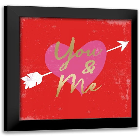 Allen, Candace 12x12 Black Modern Framed Museum Art Print Titled - Valentines Day Heart 5