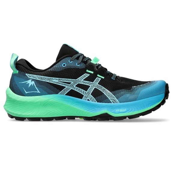 ASICS Men's Gel-Trabuco 12 Trail Running Shoes, Size 9.5 US ( Medium ), Black/Bright Cyan