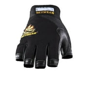 SetWear SWF-05-010 Leather Fingerless Glove, Black, Large