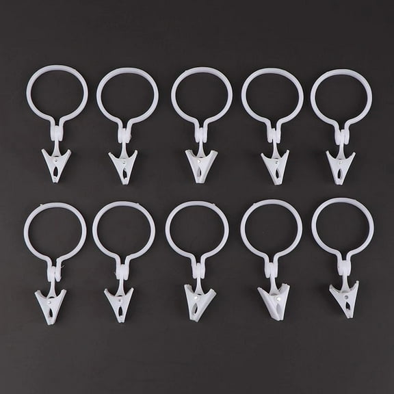 10Pcs Plastic Curtain Buckle Clip White Curtain Tie Buckles Home Supplies_W
