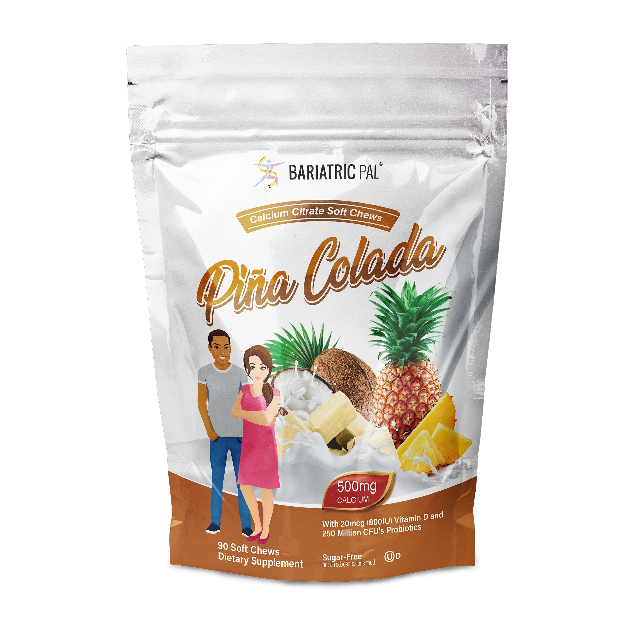 Gastric Band Complete Vitamin Pack - Capsules Size: 1-Month Supply, BariatricPal Multivitamin ONE: Capsule with 18mg Iron, BariatricPal Calcium Citrate Soft Chews: Piña Colada