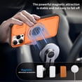 thumbnail image 6 of Case for iPhone 13 Pro 6.1-inch, Built In Slide Camera Cover & Rotatable Kickstand 360 ° Sotating Ring Heavy Duty ShockProof Protective Case,Orange,For iPhone 13 Pro, 6 of 8