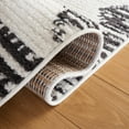 thumbnail image 5 of SAFAVIEH Moroccan Tassel Timothy Diamond Area Rug, Ivory/Black, 6'7" x 6'7" Round, 5 of 8